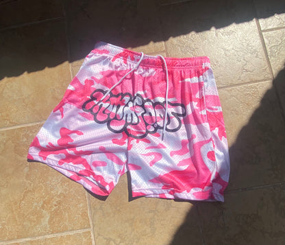 Pink Mesh Shorts